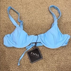Blue bikini top
